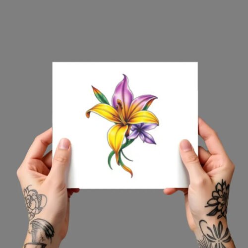 FLORAISON_2 Ultra Premium Temporary Tattoo (5x7.5 Inches)