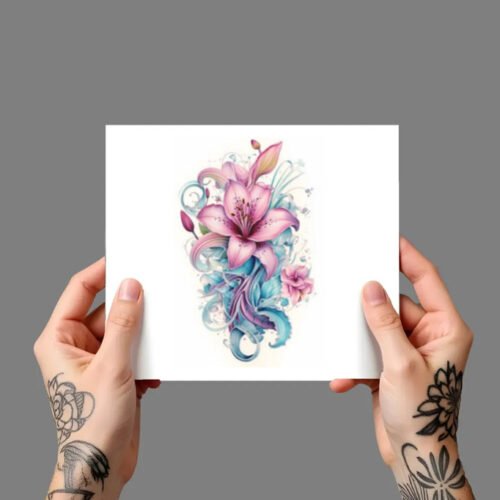 FLORAISON_4 Ultra Premium Temporary Tattoo (5x7.5 Inches)