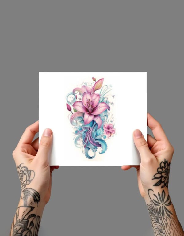 FLORAISON_4 Ultra Premium Temporary Tattoo (5x7.5 Inches)