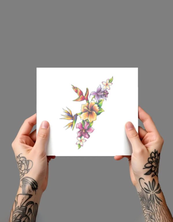FLORAISON_6 Ultra Premium Temporary Tattoo (5x7.5 Inches)