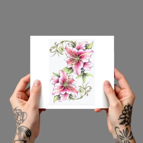 FLORAISON_8 Ultra Premium Temporary Tattoo (5x7.5 Inches)