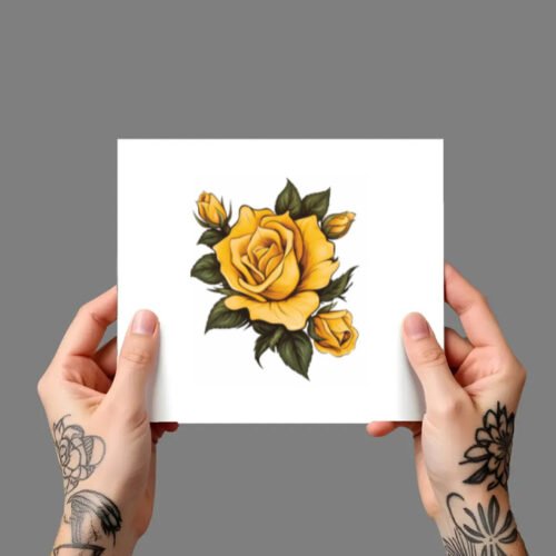 ROSE N BUDS ROSE N BUDS Ultra Premium Temporary Tattoo (5x7.5 Inches)