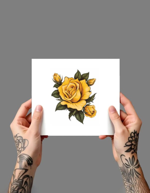 ROSE N BUDS Ultra Premium Temporary Tattoo (5x7.5 Inches)