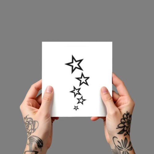 STAR 3 Premium Temporary Tattoo STAR 3 Premium Temporary Tattoo (2.5x7 Inches)