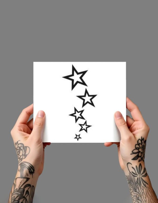 STAR 3 Premium Temporary Tattoo (5x7.5 Inches) STAR 3 Premium Temporary Tattoo (5x7.5 Inches)