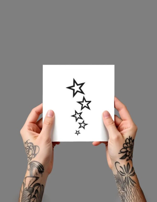 STAR 3 Premium Temporary Tattoo STAR 3 Premium Temporary Tattoo (2.5x7 Inches)